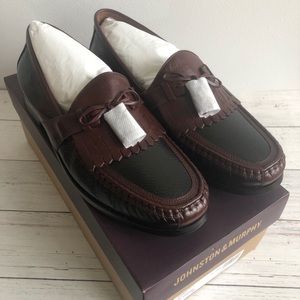 Johnston & Murphy Two-tone Leather Men’s Tasseled Loafers. Aragon II. Size 12.